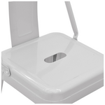 Σκαμπό Μπαρ με Πλάτη Utopia Pakoworld Λευκό Μέταλλο 42x42x97εκ