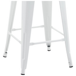 Σκαμπό Μπαρ Μεσαίου Ύψους με Πλάτη Utopia Pakoworld Μέταλλο σε Λευκή Απόχρωση 42x42x86εκ