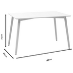 Τραπεζαρία Natali-Gaston a σετ 5τεμ Pakoworld mdf και Ξύλο Οξιάς σε Γκρι-Λευκή-Φυσική Απόχρωση 120x80x76εκ