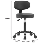 Καρέκλα Γραφείου Τροχήλατη Mafeshi  Pakoworld pu σε Μαύρη Απόχρωση 45x44x70-82εκ