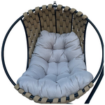 Κούνια Φωλιά με Βάση Makito Pakoworld Μέταλλο Μαύρο-pvc σε Μπεζ- Γκρι Απόχρωση 100x105x195εκ