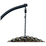 Κούνια Φωλιά με Βάση Makito Pakoworld Μέταλλο Μαύρο-pvc σε Μπεζ- Γκρι Απόχρωση 100x105x195εκ