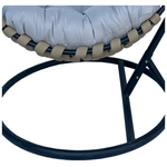 Κούνια Φωλιά με Βάση Makito Pakoworld Μέταλλο Μαύρο-pvc σε Μπεζ- Γκρι Απόχρωση 100x105x195εκ