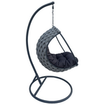 Κούνια Φωλιά με Βάση Makito Pakoworld Μέταλλο-pvc σε Γκρι Απόχρωση 100x105x195εκ