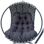 Κούνια Φωλιά με Βάση Makito Pakoworld Μέταλλο-pvc σε Γκρι Απόχρωση 100x105x195εκ