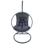 Κούνια Φωλιά με Βάση Makito Pakoworld Μέταλλο-pvc σε Γκρι Απόχρωση 100x105x195εκ