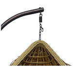 Κούνια Φωλιά με Βάση Varur Pakoworld Μέταλλο Καφέ - pe Rattan σε Μπεζ Απόχρωση 120x105x195εκ