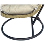 Κούνια Φωλιά με Βάση Varur Pakoworld Μέταλλο Καφέ - pe Rattan σε Μπεζ Απόχρωση 120x105x195εκ