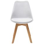 Καρέκλα Gaston Pakoworld pp-pu Λευκό-Φυσικό Πόδι