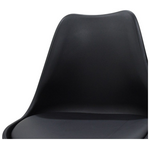 Καρέκλα Gaston Pakoworld pp-pu Μαύρο-Φυσικό Πόδι