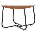 Tραπέζια Σαλονιού Crismory Pakoworld σετ 2τεμ mdf σε Καφέ Απόχρωση και Μαύρα Μεταλλικά Πόδια