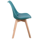 Καρέκλα Gaston Pakoworld pp-pu Μπλε Απόχρωση- Φυσικό Πόδι 58x47x85εκ