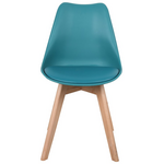 Καρέκλα Gaston Pakoworld pp-pu Μπλε Απόχρωση- Φυσικό Πόδι 58x47x85εκ