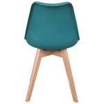 Καρέκλα Gaston Pakoworld pp-pu Μπλε Απόχρωση- Φυσικό Πόδι 58x47x85εκ