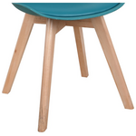 Καρέκλα Gaston Pakoworld pp-pu Μπλε Απόχρωση- Φυσικό Πόδι 58x47x85εκ