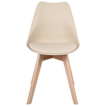 Καρέκλα Gaston Pakoworld pp-pu Taupe Απόχρωση- Φυσικό Πόδι 58x47x85εκ