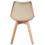 Καρέκλα Gaston Pakoworld pp-pu Taupe Απόχρωση- Φυσικό Πόδι 58x47x85εκ