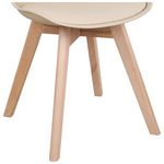 Καρέκλα Gaston Pakoworld pp-pu Taupe Απόχρωση- Φυσικό Πόδι 58x47x85εκ