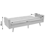 Καναπές-Κρεβάτι Flexible Pakoworld σε Ανθρακί Ύφασμα 198x87x76εκ