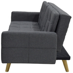 Καναπές-Κρεβάτι Flexible Pakoworld σε Ανθρακί Ύφασμα 198x87x76εκ