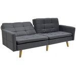 Καναπές-Κρεβάτι Flexible Pakoworld σε Ανθρακί Ύφασμα 198x87x76εκ