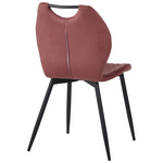 Καρέκλα Bongo Pakoworld Βελούδο σε Σάπιο Μήλο Απόχρωση με Μαύρα Μεταλλικά Πόδια 56.5x47x84εκ