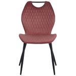 Καρέκλα Bongo Pakoworld Βελούδο σε Σάπιο Μήλο Απόχρωση με Μαύρα Μεταλλικά Πόδια 56.5x47x84εκ