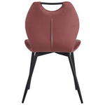 Καρέκλα Bongo Pakoworld Βελούδο σε Σάπιο Μήλο Απόχρωση με Μαύρα Μεταλλικά Πόδια 56.5x47x84εκ