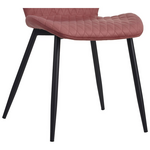 Καρέκλα Bongo Pakoworld Βελούδο σε Σάπιο Μήλο Απόχρωση με Μαύρα Μεταλλικά Πόδια 56.5x47x84εκ