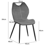 Καρέκλα Bongo Pakoworld Βελούδο σε Σάπιο Μήλο Απόχρωση με Μαύρα Μεταλλικά Πόδια 56.5x47x84εκ