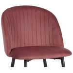 Σκαμπό Μπαρ Barow Pakoworld Βελούδο σε Σάπιο Μήλο Απόχρωση με Μαύρα Μεταλλικά Πόδια 53x46.5x96.5