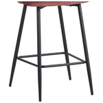 Σκαμπό Μπαρ Barow Pakoworld Βελούδο σε Σάπιο Μήλο Απόχρωση με Μαύρα Μεταλλικά Πόδια 53x46.5x96.5
