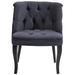 Πολυθρόνα Loreta Pakoworld Βελούδο Ανθρακί με Μαύρα Πόδια 55x57x78εκ