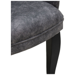 Πολυθρόνα Samara Pakoworld Βελούδο Ανθρακί με Μαύρα Πόδια 54x71x79εκ