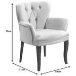 Πολυθρόνα Samara Pakoworld Βελούδο Ανθρακί με Μαύρα Πόδια 54x71x79εκ