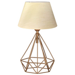 Επιτραπέζιο Φωτιστικό pwl-1080 Pakoworld ε27 Μπεζ-Χρυσό Φ22x39εκ