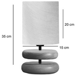 Επιτραπέζιο Φωτιστικό Clarion Pakoworld ε14 Μπεζ -Καρυδί Φ15x35εκ