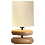 Επιτραπέζιο Φωτιστικό Clarion Pakoworld ε14 Μπεζ -Καρυδί Φ15x35εκ