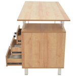 Γραφείο Εργασίας με Συρτάρια Prosper Pakoworld Μελαμίνης Φυσικό-Λευκό 140x60x76εκ