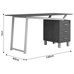 Γραφείο Εργασίας με Συρτάρια Prosper Pakoworld Μελαμίνης Φυσικό-Λευκό 140x60x76εκ