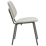 Καρέκλα Pietro Pakoworld Γκρι Ύφασμα-Πόδι Μαύρο Μέταλλο 50x53x83εκ