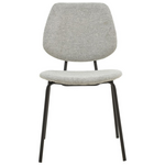 Καρέκλα Pietro Pakoworld Γκρι Ύφασμα-Πόδι Μαύρο Μέταλλο 50x53x83εκ