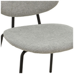 Καρέκλα Pietro Pakoworld Γκρι Ύφασμα-Πόδι Μαύρο Μέταλλο 50x53x83εκ