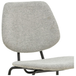 Καρέκλα Pietro Pakoworld Γκρι Ύφασμα-Πόδι Μαύρο Μέταλλο 50x53x83εκ