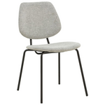 Καρέκλα Pietro Pakoworld Γκρι Ύφασμα-Πόδι Μαύρο Μέταλλο 50x53x83εκ