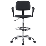 Καρέκλα Γραφείου Icina ι Pakoworld pu σε Μαύρη Απόχρωση 58x54x102-123εκ