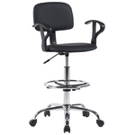 Καρέκλα Γραφείου Icina ι Pakoworld pu σε Μαύρη Απόχρωση 58x54x102-123εκ