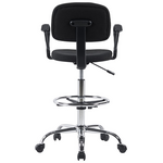 Καρέκλα Γραφείου Παιδική Τροχήλατη Icina ι Pakoworld Ύφασμα σε Μαύρη Απόχρωση 58x54x102-123εκ