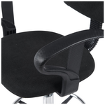 Καρέκλα Γραφείου Παιδική Τροχήλατη Icina ι Pakoworld Ύφασμα σε Μαύρη Απόχρωση 58x54x102-123εκ