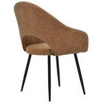 Πολυθρόνα Macie Pakoworld Ύφασμα Καφέ Antique-Μαύρο 58x50x85εκ